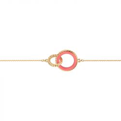 Bracelet femme les cadettes sunset laquÉ corail laiton doré - plus-de-bracelets-femmes - edora - 0