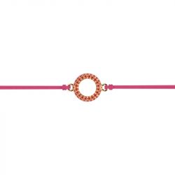 Bracelet femme les cadettes chica cordon rose - plus-de-bracelets-femmes - edora - 0