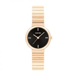 Montre femme calvin klein timeless acier doré rose - analogiques - edora - 0