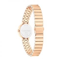 Montre femme calvin klein timeless acier doré rose 25200417 - analogiques - edora - 2