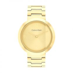 Montre femme calvin klein timeless acier doré 25200290 - analogiques - edora - 0