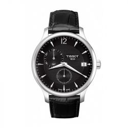 Montre Homme TISSOT TRADITION GMT NOIR Cuir Noir