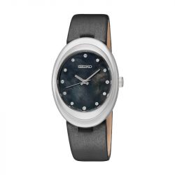 Montre Femme SEIKO CLASSIQUE OVALE Cuir Noir