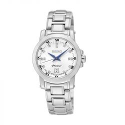 Montre Femme SEIKO PREMIER BLANC Acier Argenté