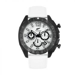 Montre Chronographe Homme ALL BLACKS BLANC Cuir Blanc