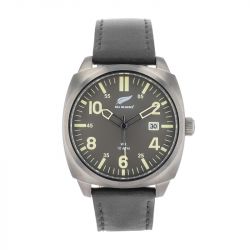 Montre Homme ALL BLACKS GRIS Cuir Noir