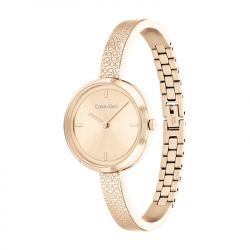 Montre femme calvin klein beam acier doré rose - analogiques - edora - 2