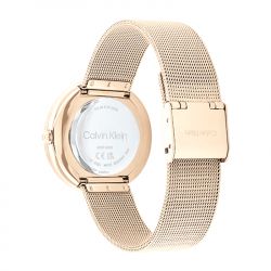 Montre femme calvin klein sculptural acier doré rose - analogiques - edora - 3