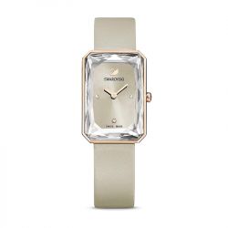 Montre femme swarovski uptown cuir gris - analogiques - edora - 0