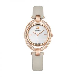 Montre femme swarovski stella cuir gris - analogiques - edora - 0