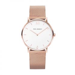 Montre femme paul hewitt sailor blanc acier doré rose - analogiques - edora - 0