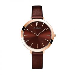 Montre femme pierre lannier tendance cuir brun - analogiques - edora - 0