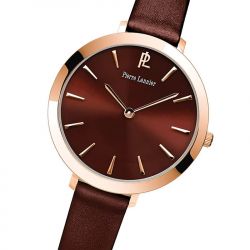 Montre femme pierre lannier tendance cuir brun - analogiques - edora - 1