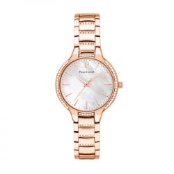 Montre femme pierre lannier joy blanc acier doré rose - analogiques - edora - 0