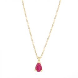 Collier femme edora prestige poire or 750/1000 rubis - plus-de-colliers-femmes - edora - 0