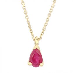 Collier femme edora prestige poire or 750/1000 rubis - plus-de-colliers-femmes - edora - 1