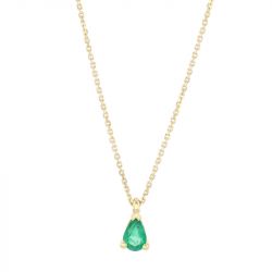 Collier femme edora prestige poire or 750/1000 Émeraude - plus-de-colliers-femmes - edora - 0