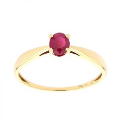 Solitaire femme edora prestige or 750/1000 rubis - solitaires - edora - 0