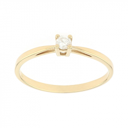 Bague solitaire femme edora or 375/1000 jaune diamant - solitaires - edora - 0