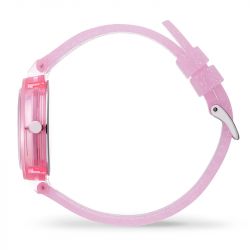 Montre enfant s ice watch learning pink glitter silicone rose pailleté - juniors - edora - 3