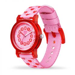 Montre enfant s ice watch learning red love nylon rose coeur - juniors - edora - 1