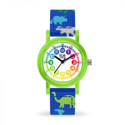 Montre enfant s ice watch learning green dinosaur nylon bleu - juniors - edora - 0