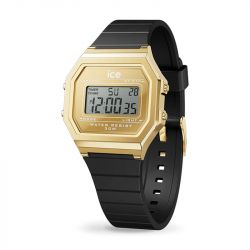 Montre digitale femme s ice watch digit retro black gold silicone noir - digitales - edora - 0