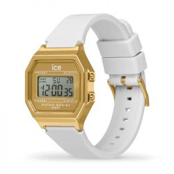 Montre digitale femme s ice watch digit retro metal gold silicone blanc - digitales - edora - 1