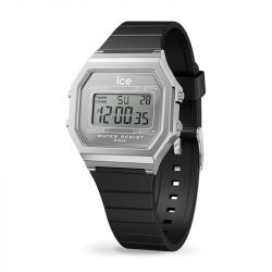 Montre digitale femme s ice watch digit retro metal silver silicone noir - digitales - edora - 0