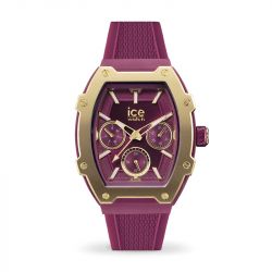 Montre femme ice watch boliday gold burgundy silicone rose - analogiques - edora - 0