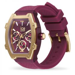 Montre femme ice watch boliday gold burgundy silicone rose - analogiques - edora - 1