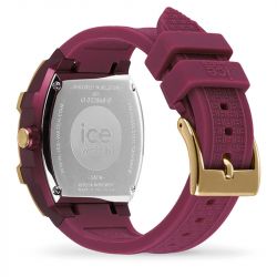 Montre femme ice watch boliday gold burgundy silicone rose - analogiques - edora - 3