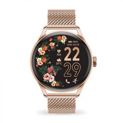 Montre connectée femme s ice watch smart two 1.20 rose-gold nude acier inoxydable doré rose 023394 - montres-femme - edora - 0