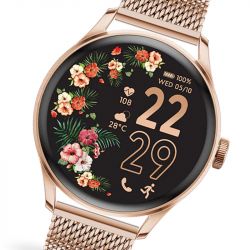 Montre connectée femme s ice watch smart two 1.20 rose-gold nude acier inoxydable doré rose 023394 - montres-femme - edora - 1