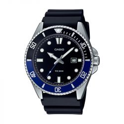 Montre homme casio classic noir silicone noir - analogiques - edora - 0