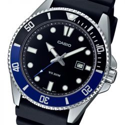 Montre homme casio classic noir silicone noir - analogiques - edora - 1