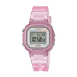 Montre digitale femme casio pop rose résine rose - digitales - edora - 0