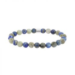 Bracelet homme 19cm scooter lapis lazuli et labradorite - beads - edora - 0