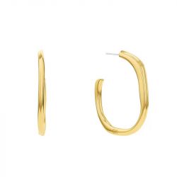 Boucles d'oreilles Femme Créoles Calvin Klein Sculptural Elemental Acier Doré - 35000644