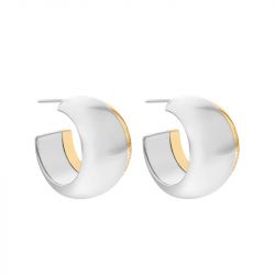 Boucles d'oreilles Femme Créoles Calvin Klein Timeless Refine Acier bicolore -35000613