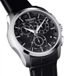 Montre homme chronograph tissot couturier cuir noir t0356171605100 - montres-homme - edora - 1