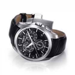 Montre homme chronograph tissot couturier cuir noir t0356171605100 - montres-homme - edora - 2