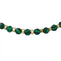 Bracelet femme fossil all stacked up acier doré et perles malachite jf04541710 - bracelets-femme - edora - 2