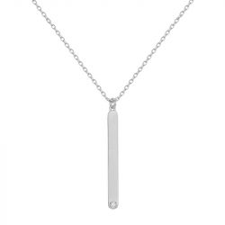 Collier femme la garçonne so addict argent 925/1000 et diamant 20700036 - colliers-femme - edora - 0