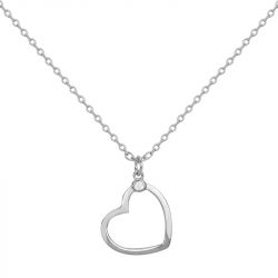 Collier femme coeur la garçonne ma déclaration argent 925/1000 et diamant 20700019 - colliers-femme - edora - 0