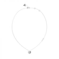 Collier femme lovely guess bijoux acier argenté et strass jubn03035jwrh - colliers-femme - edora - 0