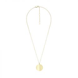 Collier femme fossil harlow linear texture acier doré jf04534710 - colliers-femme - edora - 0