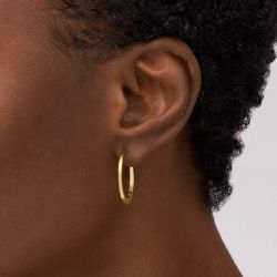 Boucles d'oreilles femme fossil ellis all stacked up acier doré jf04638710 - creoles - edora - 1