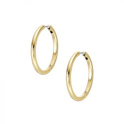 Boucles d'oreilles femme fossil ellis all stacked up acier doré jf04638710 - creoles - edora - 3