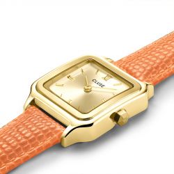 Montre femme cluse gracieuse petite cuir orange cw11808 - montres-femme - edora - 2